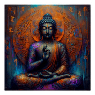 PÔSTER BUDDHA TRANSCENDENTAL ARTE Nº 9