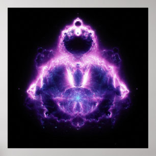 Poster Buddhabrot Mandelbrot Gautama Buddha ajustado