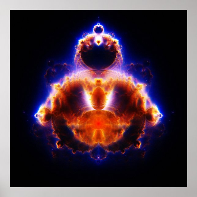 Poster Budhabrot Map Mandelbrot Set Gautama Buddha (Frente)