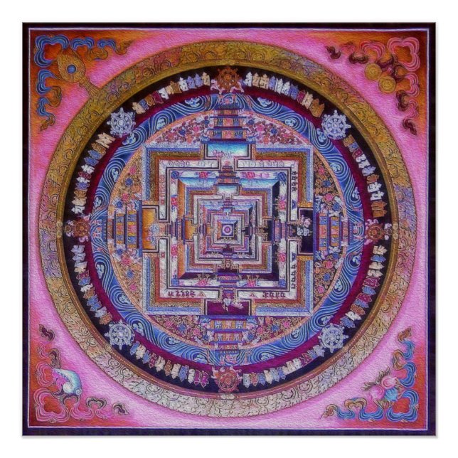 Pôster Budismo tibetano Kalachakra Sera - Mandala (Frente)