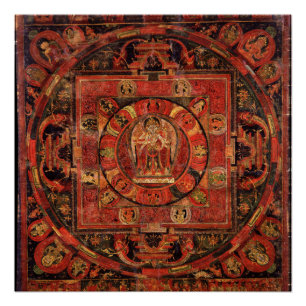 Pôster Budismo tibetano Mandala de Amogapasha