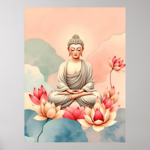 Poster Budismo Zen Espiritualidade Paz