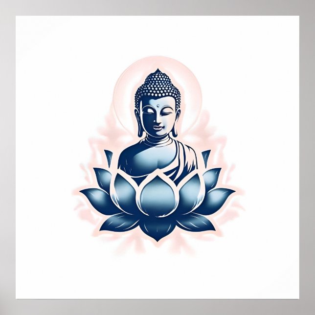 Poster Budismo Zen Espiritualidade Paz (Frente)