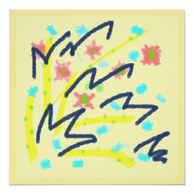 Pôster Buds De Scribble Glossy Poster (Frente)