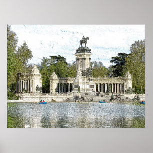 Poster Buen Retiro Park, cidade de Madrid, Espanha