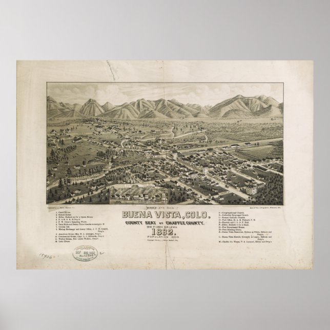 Poster Buena Vista, Colorado (1882) (Frente)