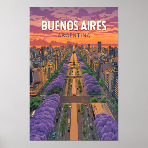 Poster Buenos Aires Argentina Viagem Arte Vintage