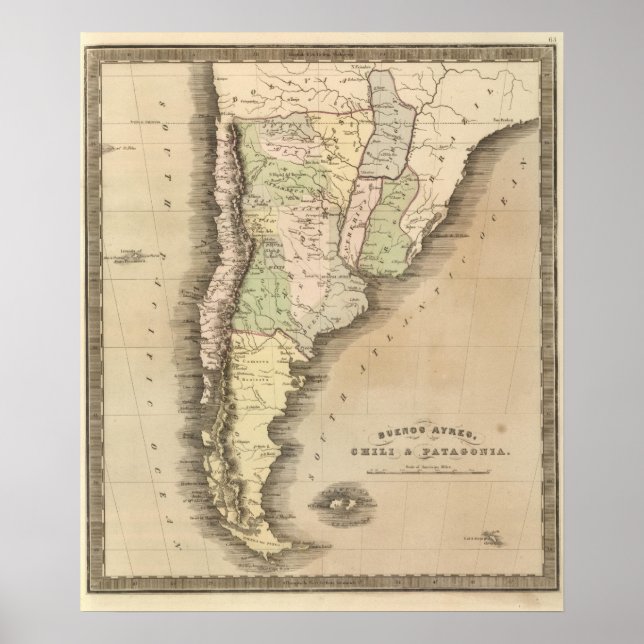 Pôster Buenos Aires, Chile e Patagônia (Frente)