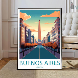 Poster Buenos Aires Travel Print Wall Art Buenos Aires Wa