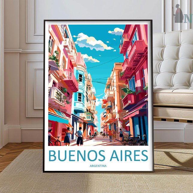 Poster Buenos Aires Travel Print Wall Art Buenos Aires Wa (Criador carregado)