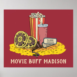 Poster Buff de Filme de Texto Personalizado