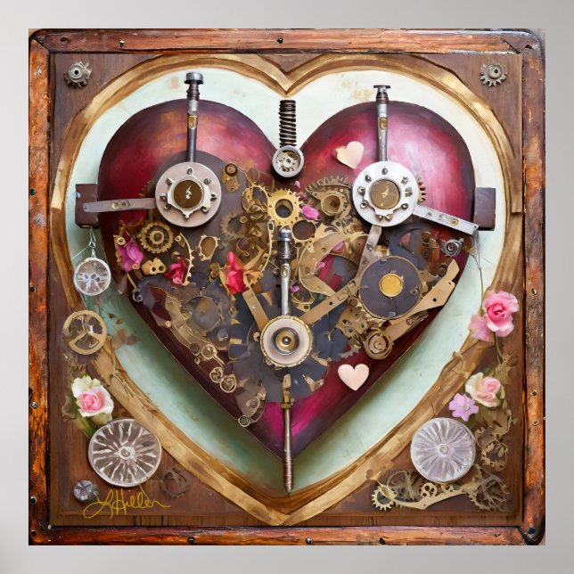 Poster Buff Red Heart Steampunk Series (Frente)