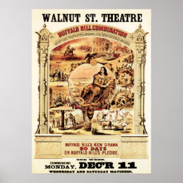 Poster BUFFALO BILL American Walnut Street Theater Advert