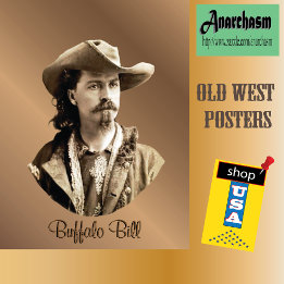 Poster Buffalo Bill Cody 1875 Herói Ocidental EUA