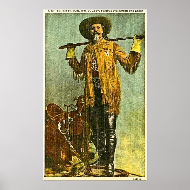 Pôster Buffalo Bill Cody - Famosos Plainsman e Scout (Frente)