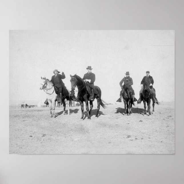 Pôster Buffalo Bill, General Miles, Capitão Baldwin (Frente)