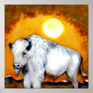 Pôster Buffalo Branco Excelente