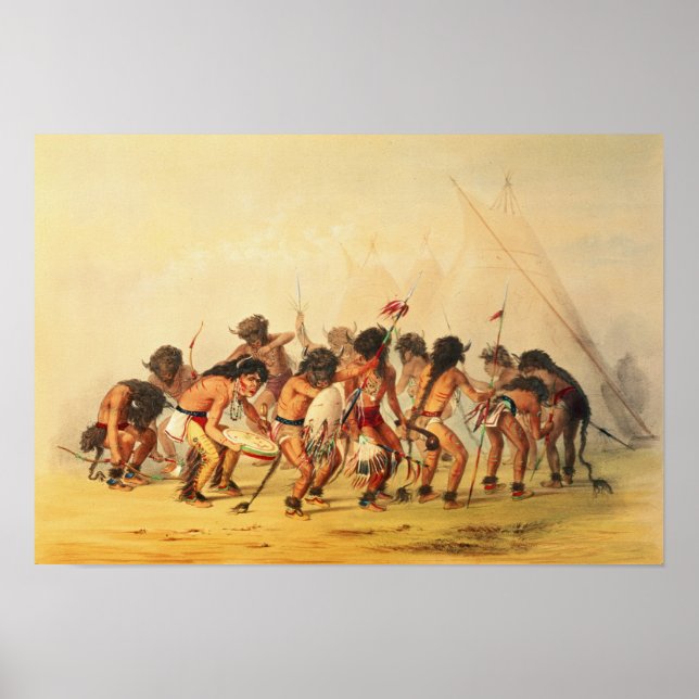 Pôster Buffalo Dance, c.1832 (Frente)