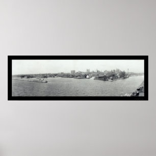 Poster Buffalo Harbor, NY Photo 1925