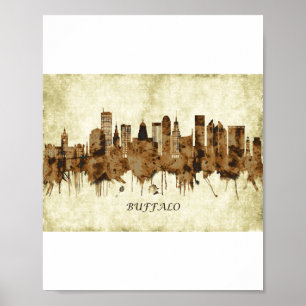 Poster Buffalo New York Cityscape