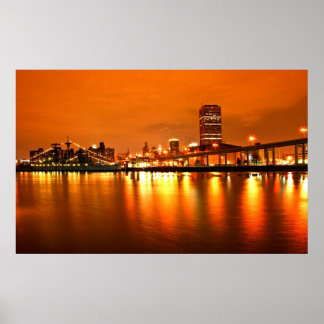 Pôster Buffalo NY, céu noturno