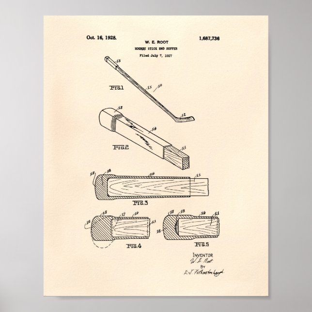 Pôster Buffer Final do Hockey Stick 1927 - Anterior Peper (Frente)