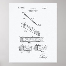 Pôster Buffer Final do Hockey Stick 1927 - Livro Branco