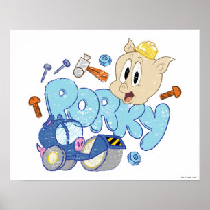 Poster BUGS BUNNY BUILDERS™  Desenho do Porky