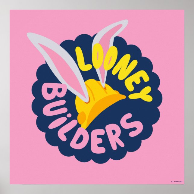 Poster BUGS BUNNY BUILDERS™| Logotipo de Chapéu Escavado (Frente)