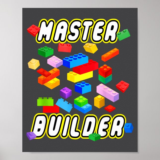 Poster Building Bricks Master Builder Construction Block  (Frente)