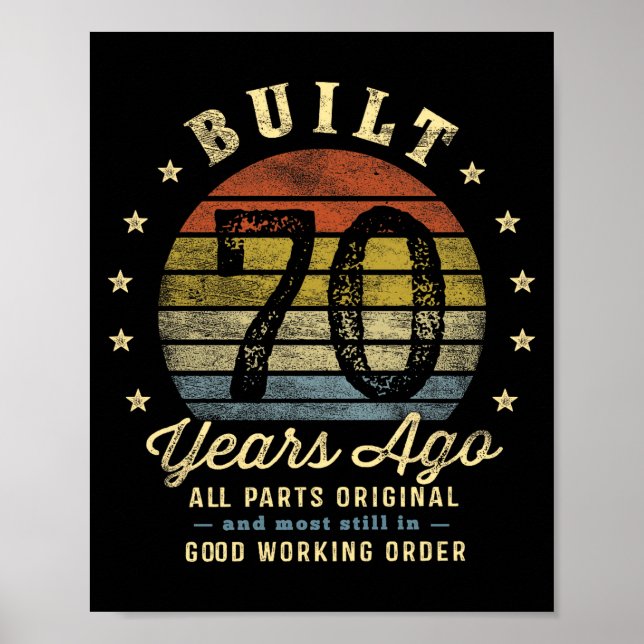 Poster Built 70 Years Ago - All Parts Original 70th Birth (Frente)