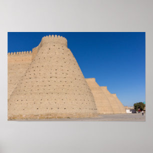 Poster Bukhara, Usbequistão - Muro da Fortaleza Arca