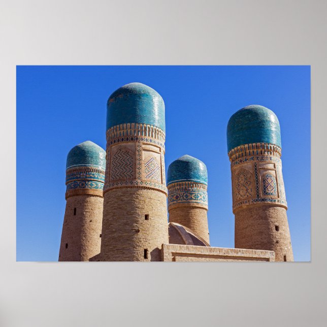 Poster Bukhara, Uzbequistão - Madrassa Chor Minor (Frente)