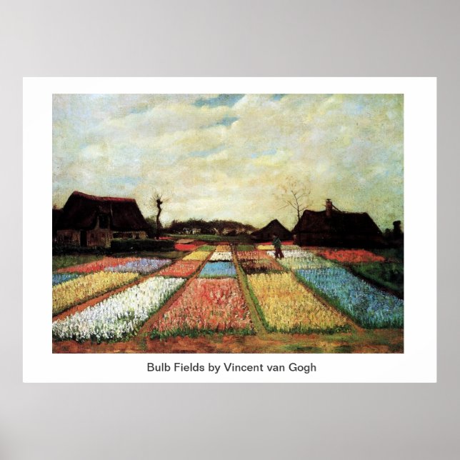Pôster Bulb Fields de Vincent van Gogh. (Frente)