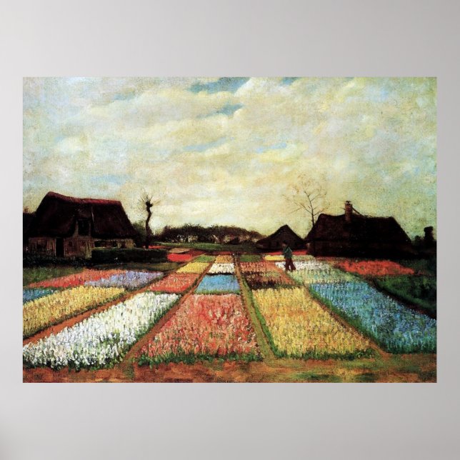 Pôster Bulb Fields de Vincent van Gogh. (Frente)