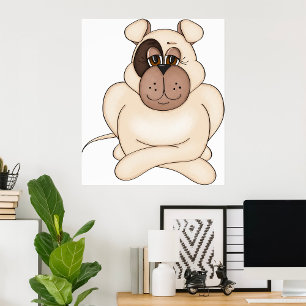Poster Buldogue com Olhos Grandes