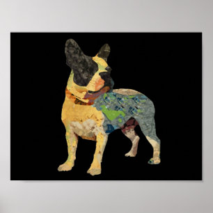 Pôster Buldogue francês pintado bonito