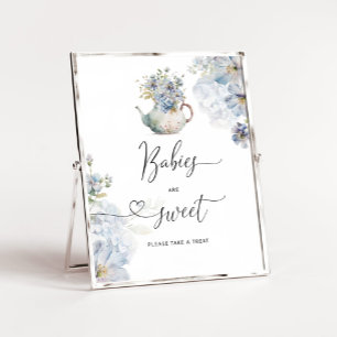 Poster Bule de Hydrangeas Azul Bebês são doces