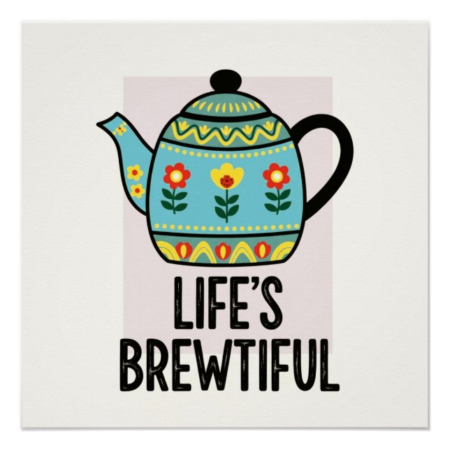 Pôster Bule simples florado design minimalista (Frente)