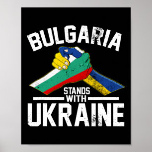 Poster Bulgária Fica Com a Ucrânia Ucraniano Camisetas da