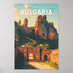 Poster Bulgária Ilustração Viagem Art Vintage