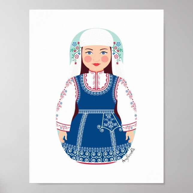 Poster Búlgaro Matryoshka (Frente)