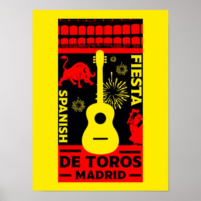 Poster Bull Fight Corrida De Toros (Frente)