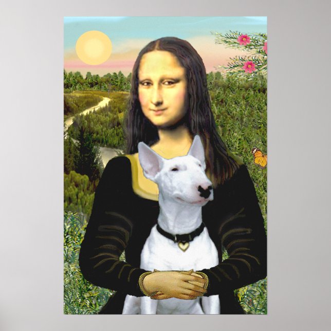 Poster Bull Terrier 1 - Mona Lisa (Frente)
