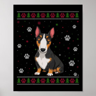 Poster Bull Terrier Christmas Sweet Xmas Pet Animal