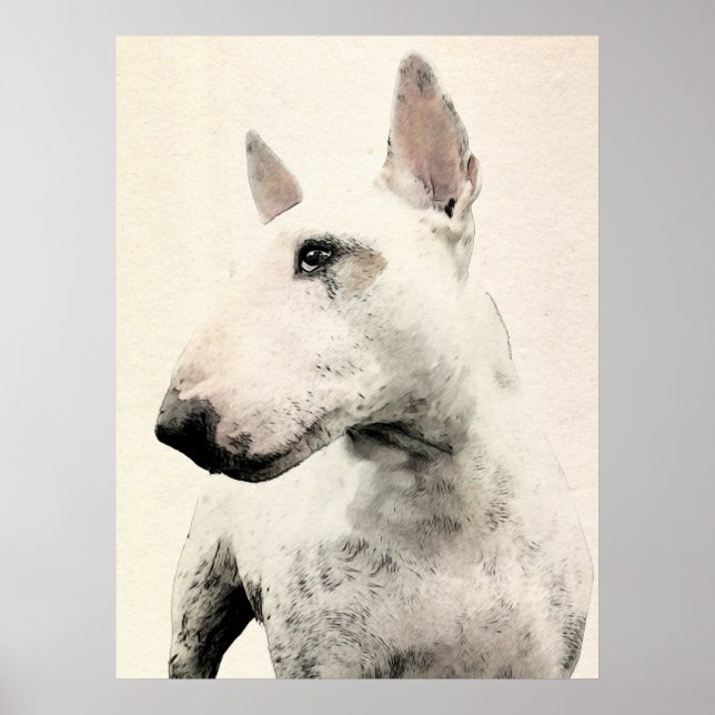 Poster Bull Terrier Dog Inglês (Frente)