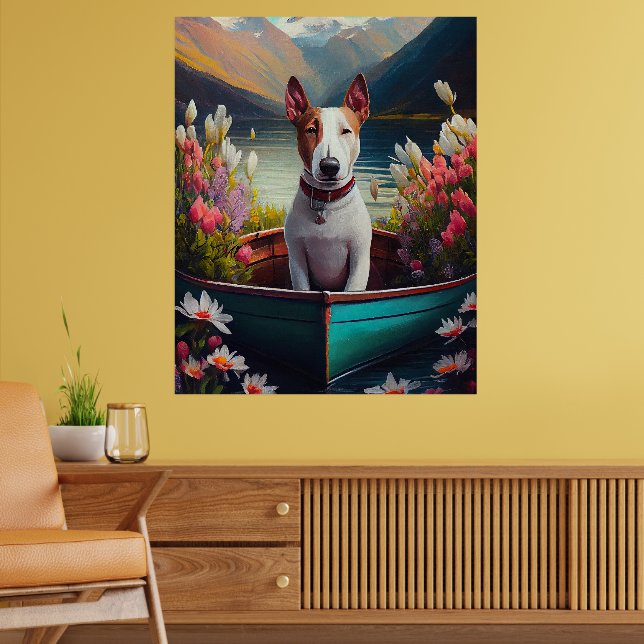 Poster Bull Terrier em um remo: Uma aventura cênica (Sala de Estar 2)