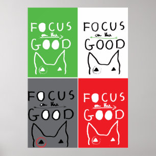 Poster Bull Terrier Pop Art Foco na BOA inspiração