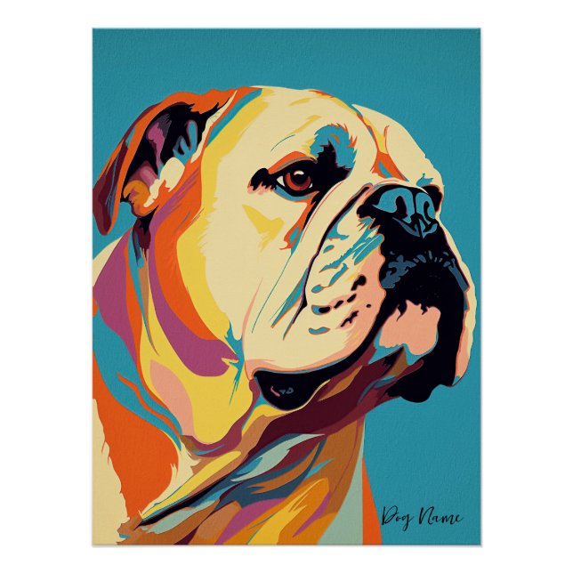 Pôster Bulldog 001 - Bruno Pokopen (Frente)