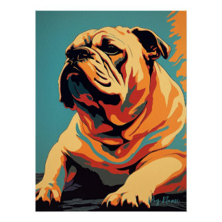 Pôster Bulldog 002 - Bruno Pokopen
